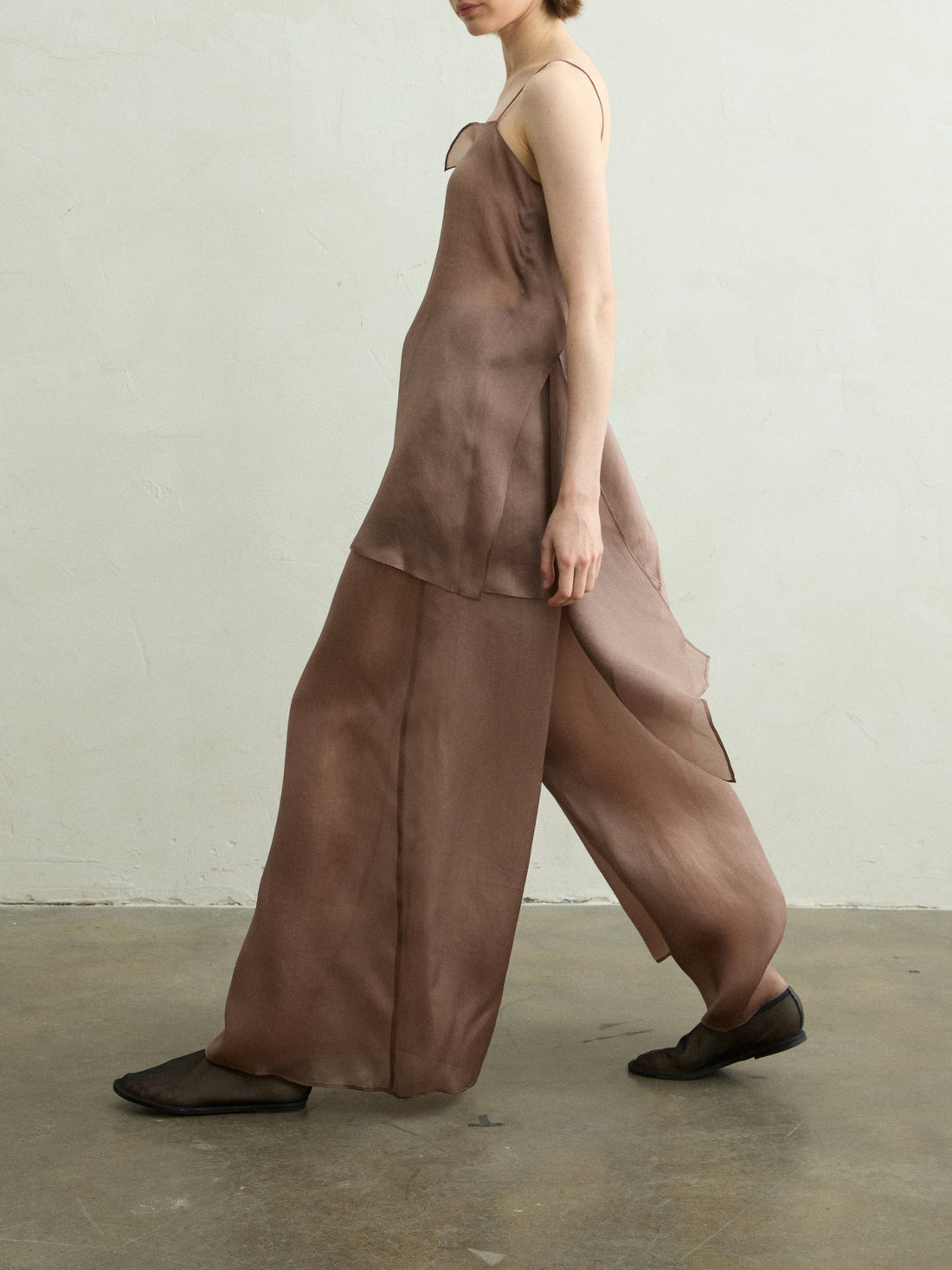 Camille silk wide trousers