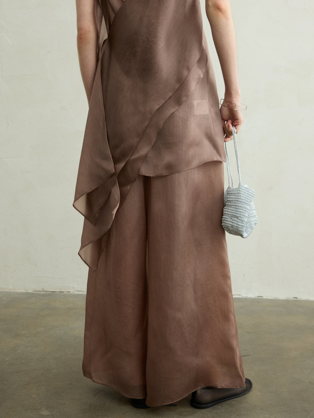 Camille silk wide trousers