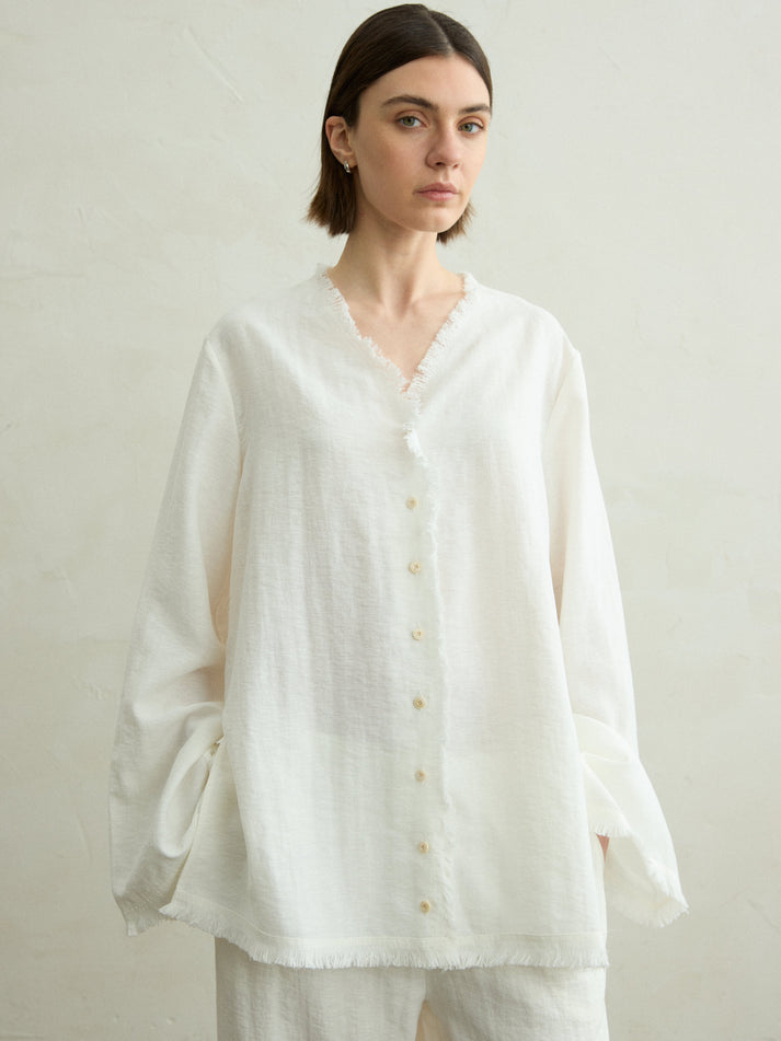 Cerise fringe shirt