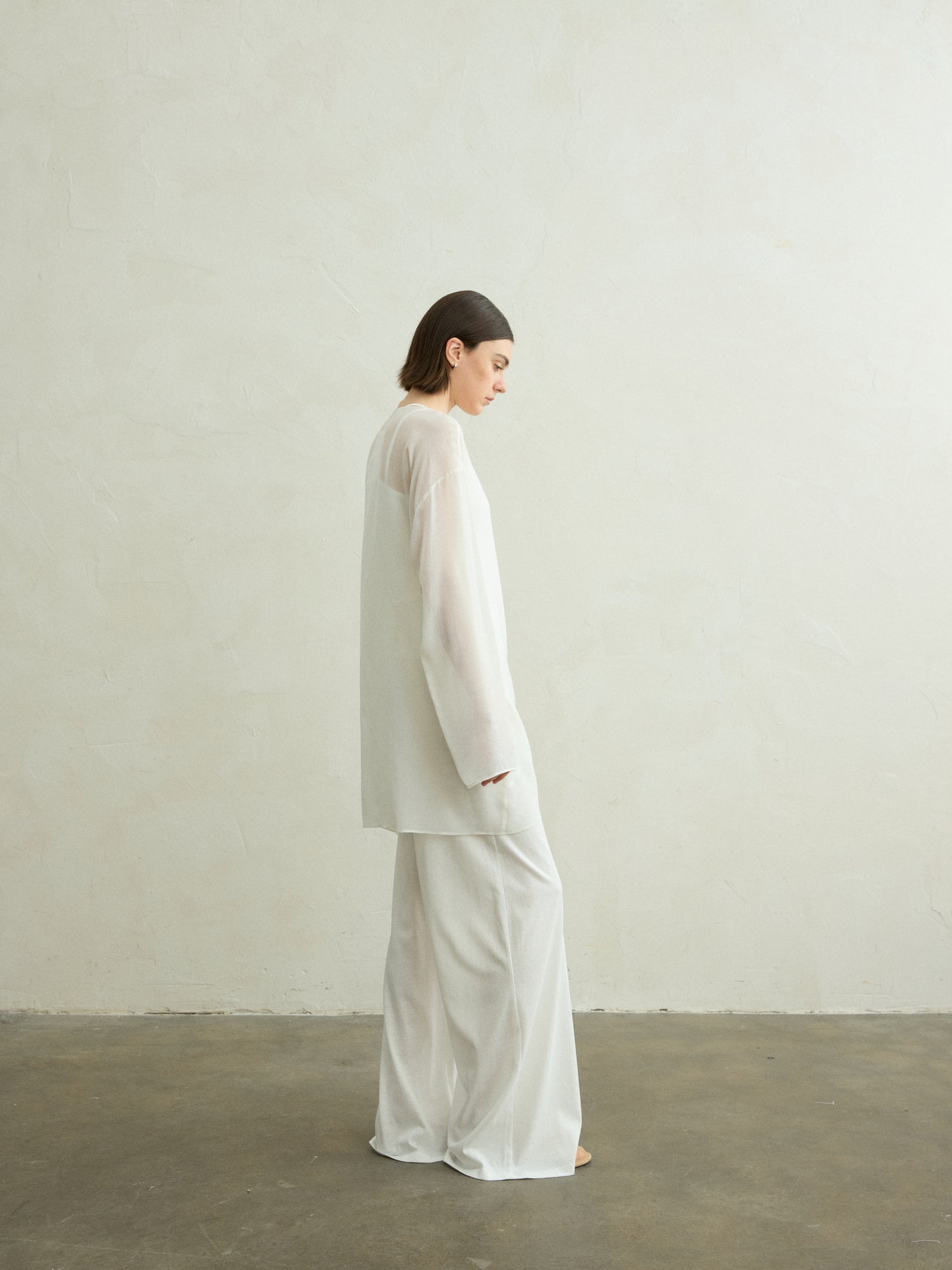 Berta wool sheer top