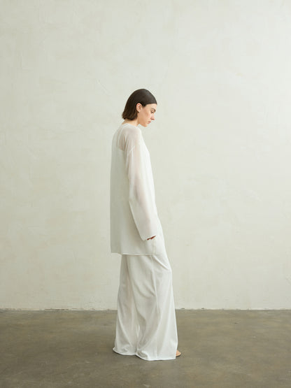 Berta wool sheer top