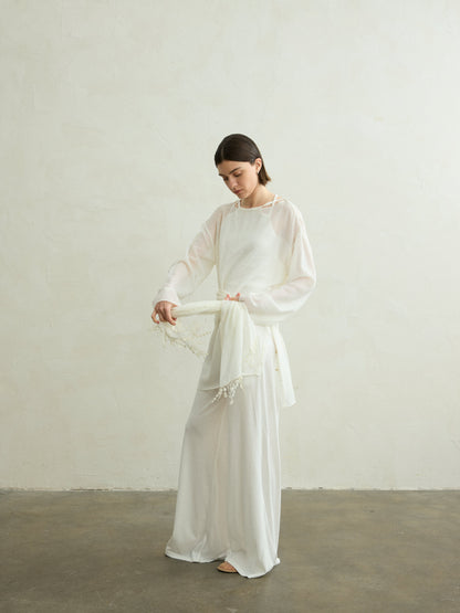 Berta wool sheer top
