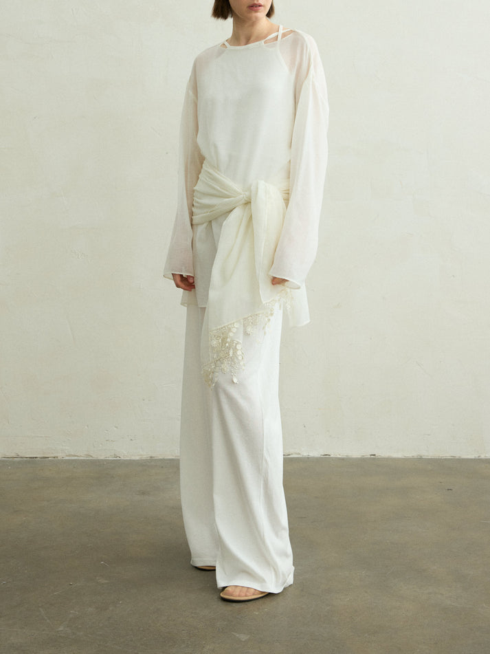Berta wool sheer top