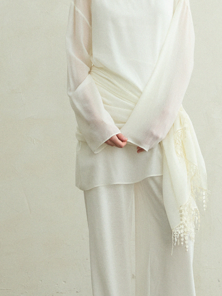 Berta wool sheer top