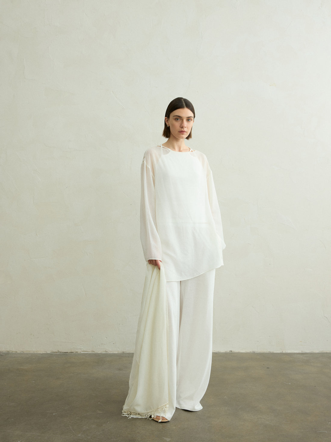 Berta wool sheer top