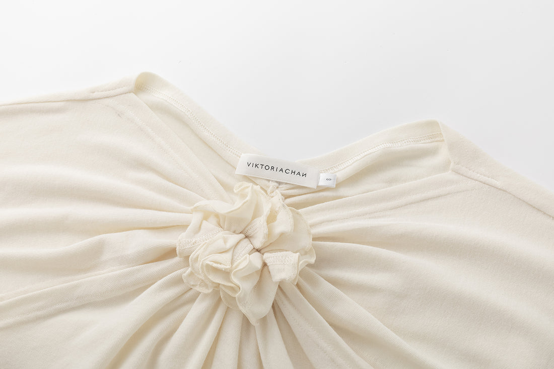 Lou flower top with sleeves