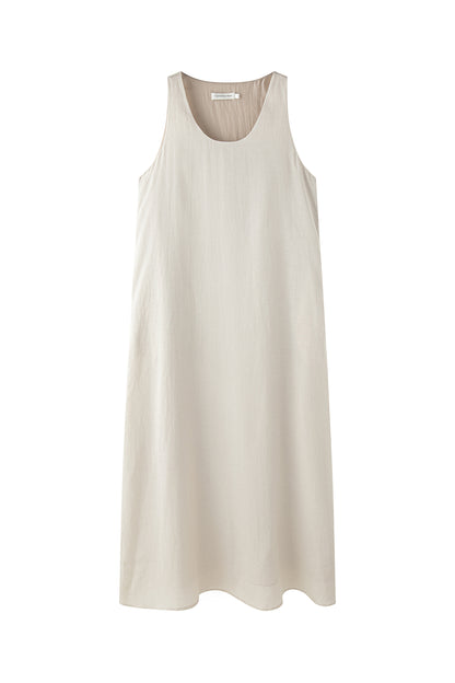 Kalida satin linen dress