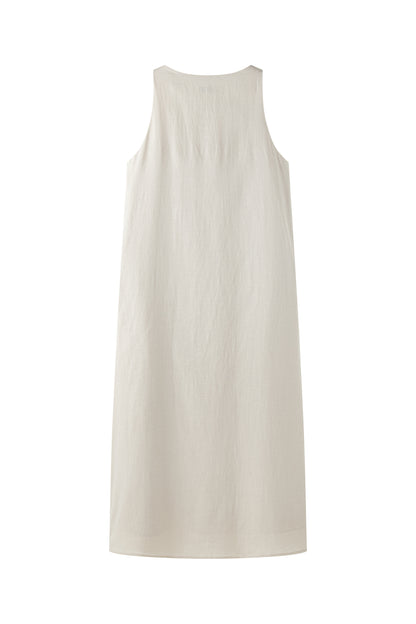 Kalida satin linen dress