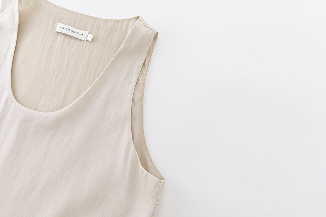 Kalida satin linen dress