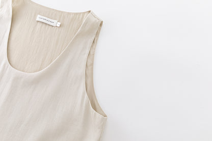 Kalida satin linen dress