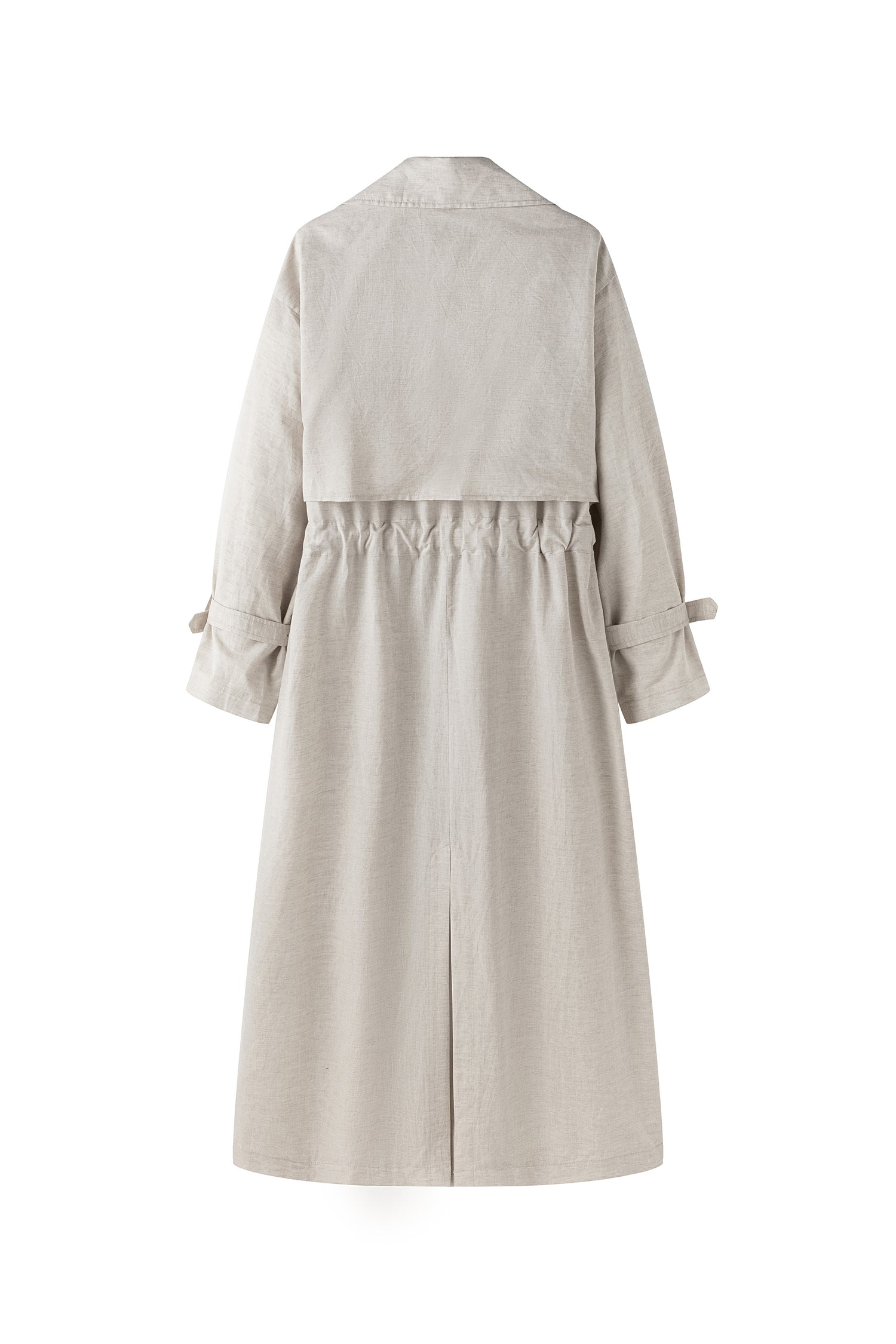 Nili linen silk trenchcoat