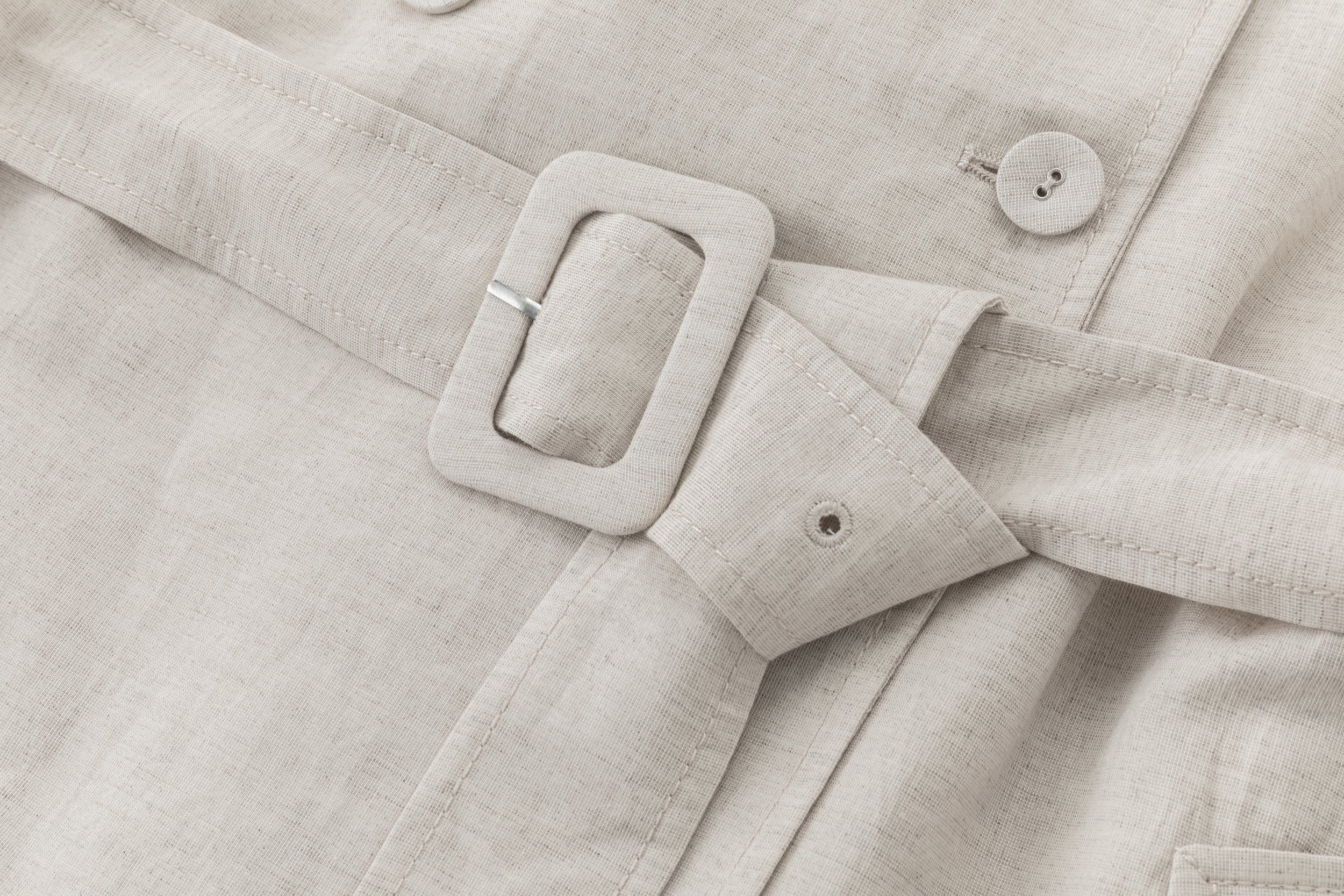 Nili linen silk trenchcoat