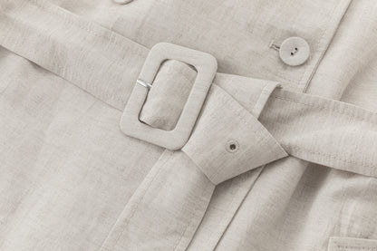 Nili linen silk trenchcoat