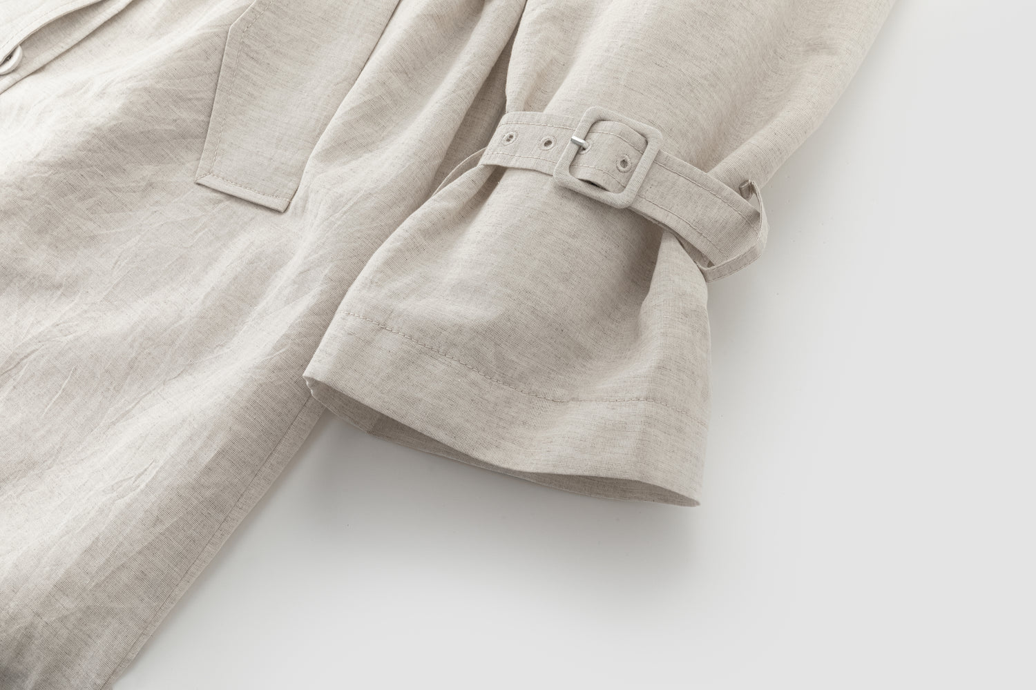 Nili linen silk trenchcoat