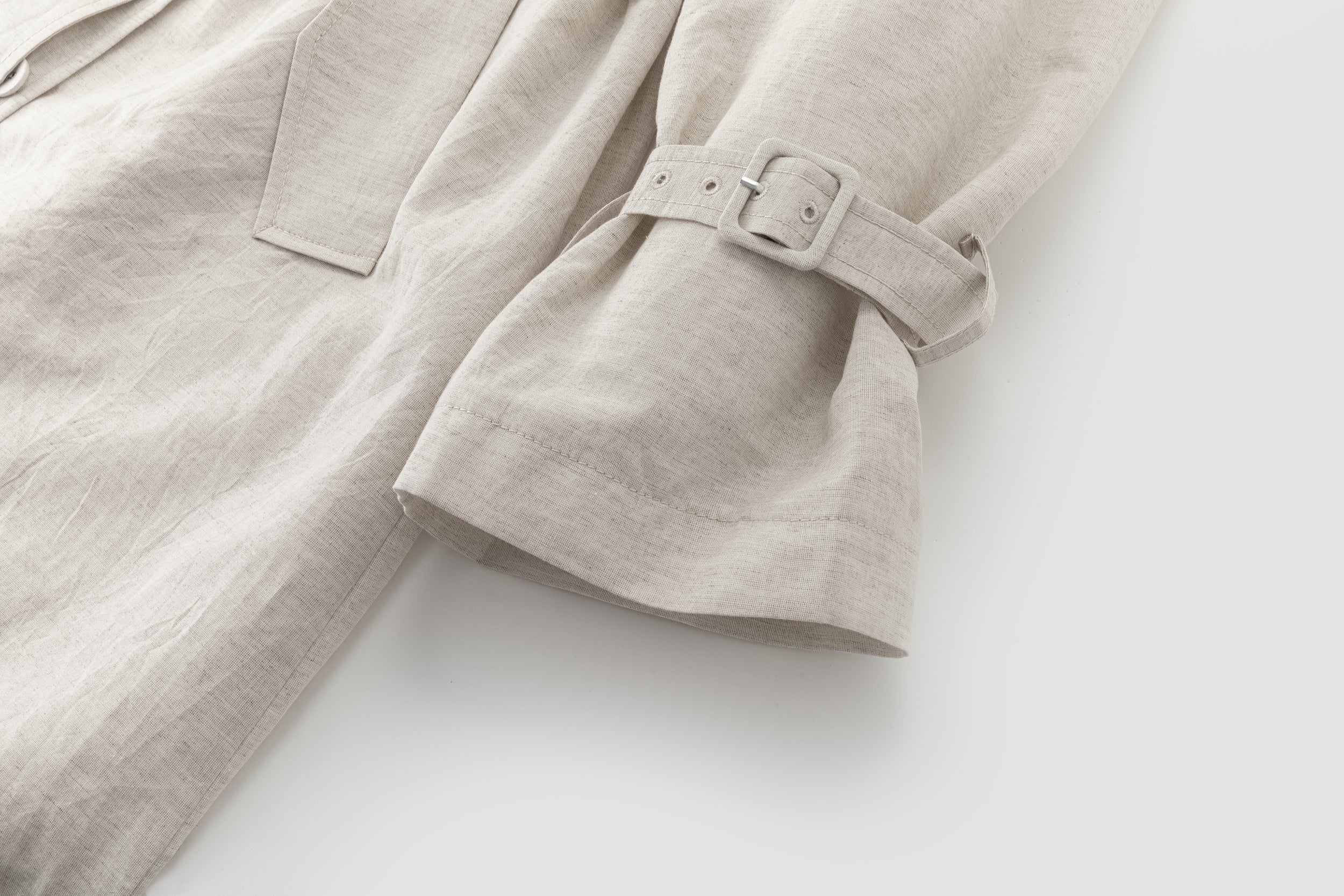 Nili linen silk trenchcoat