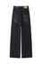 Wide-legged 100% cotton black jeans