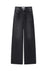 Wide-legged 100% cotton black jeans