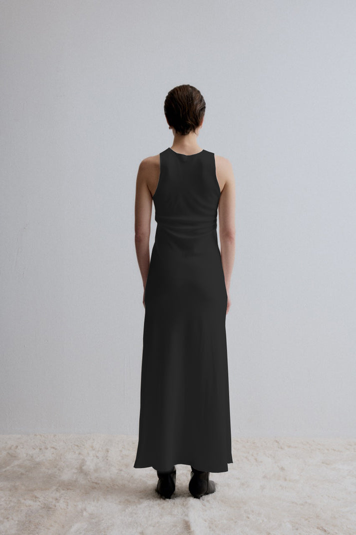 Cedar silk dress black