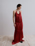 Long red gown