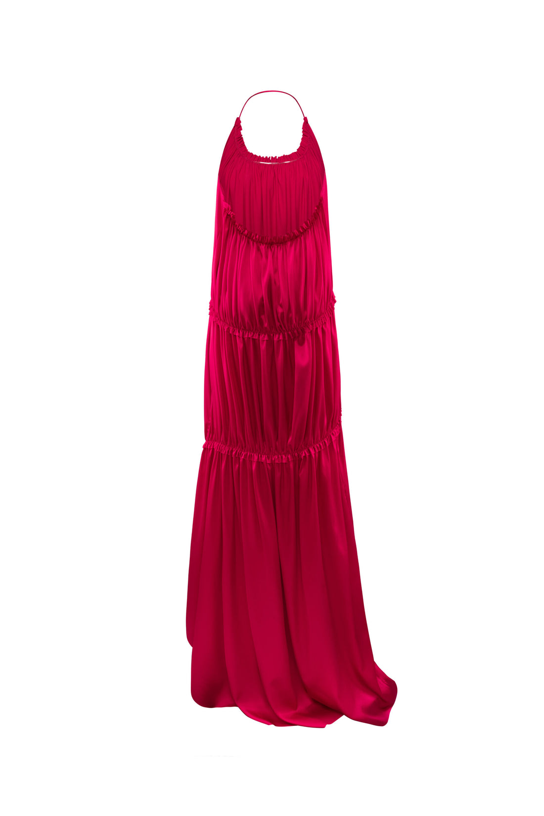 Berta gathered silk gown