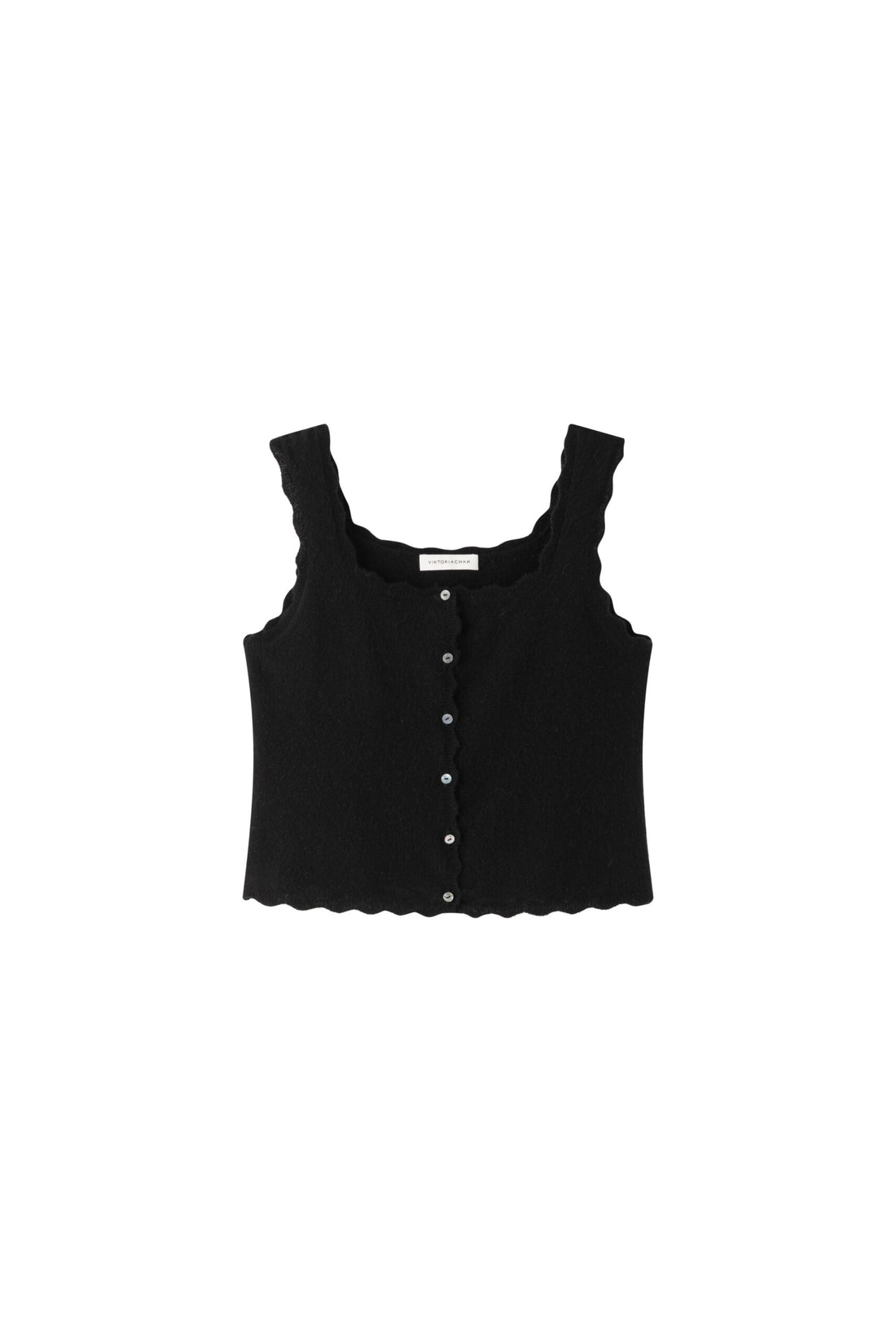 Wave buttoned tank