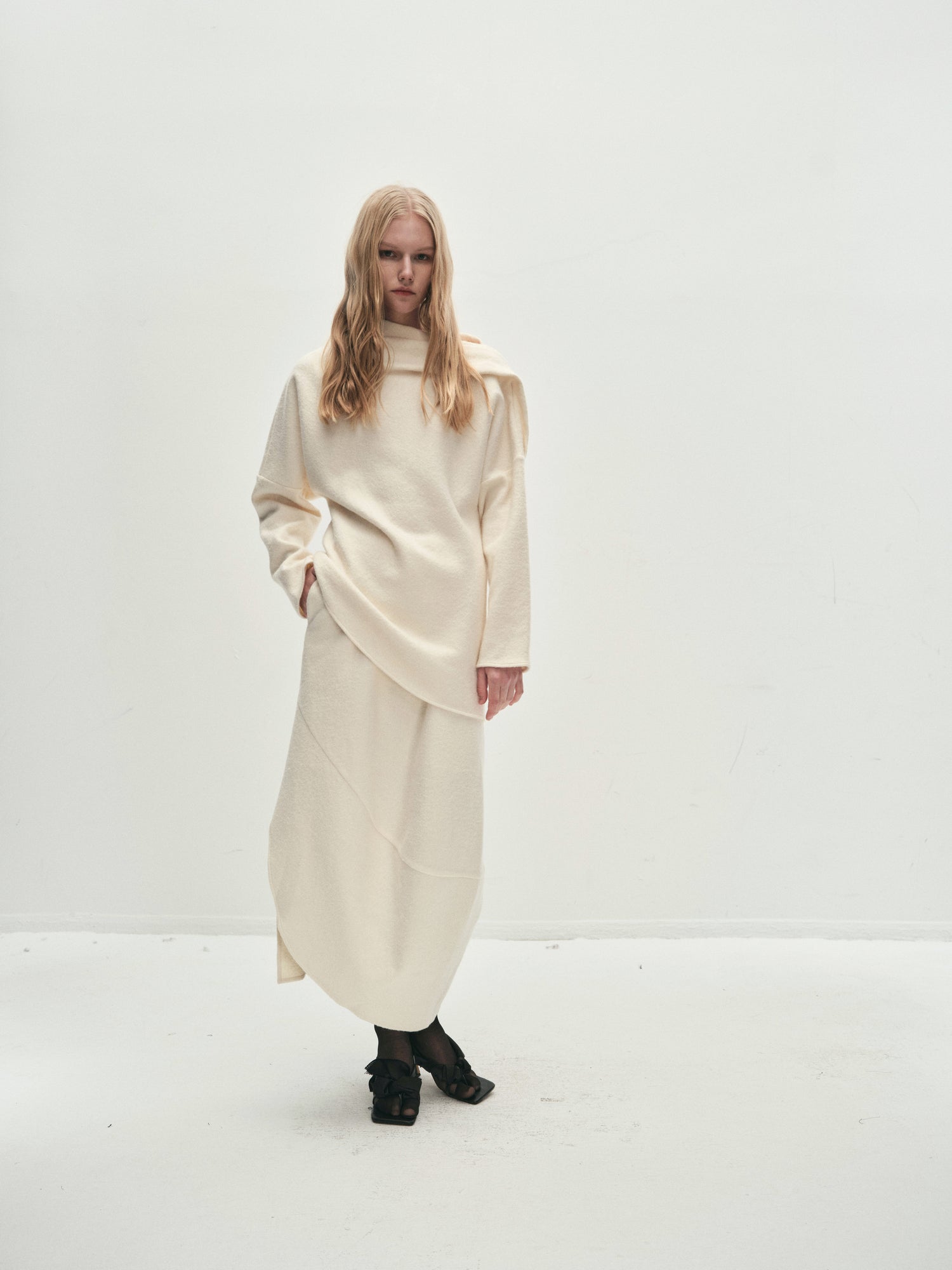 Rhea folded neckline blouse