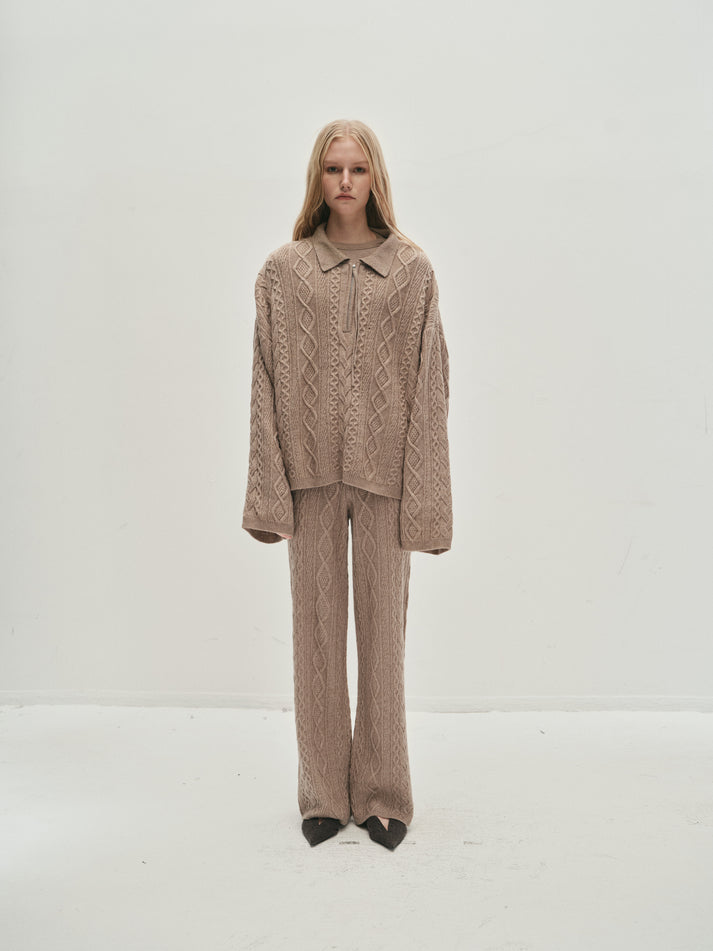 Rhea cable knit trousers