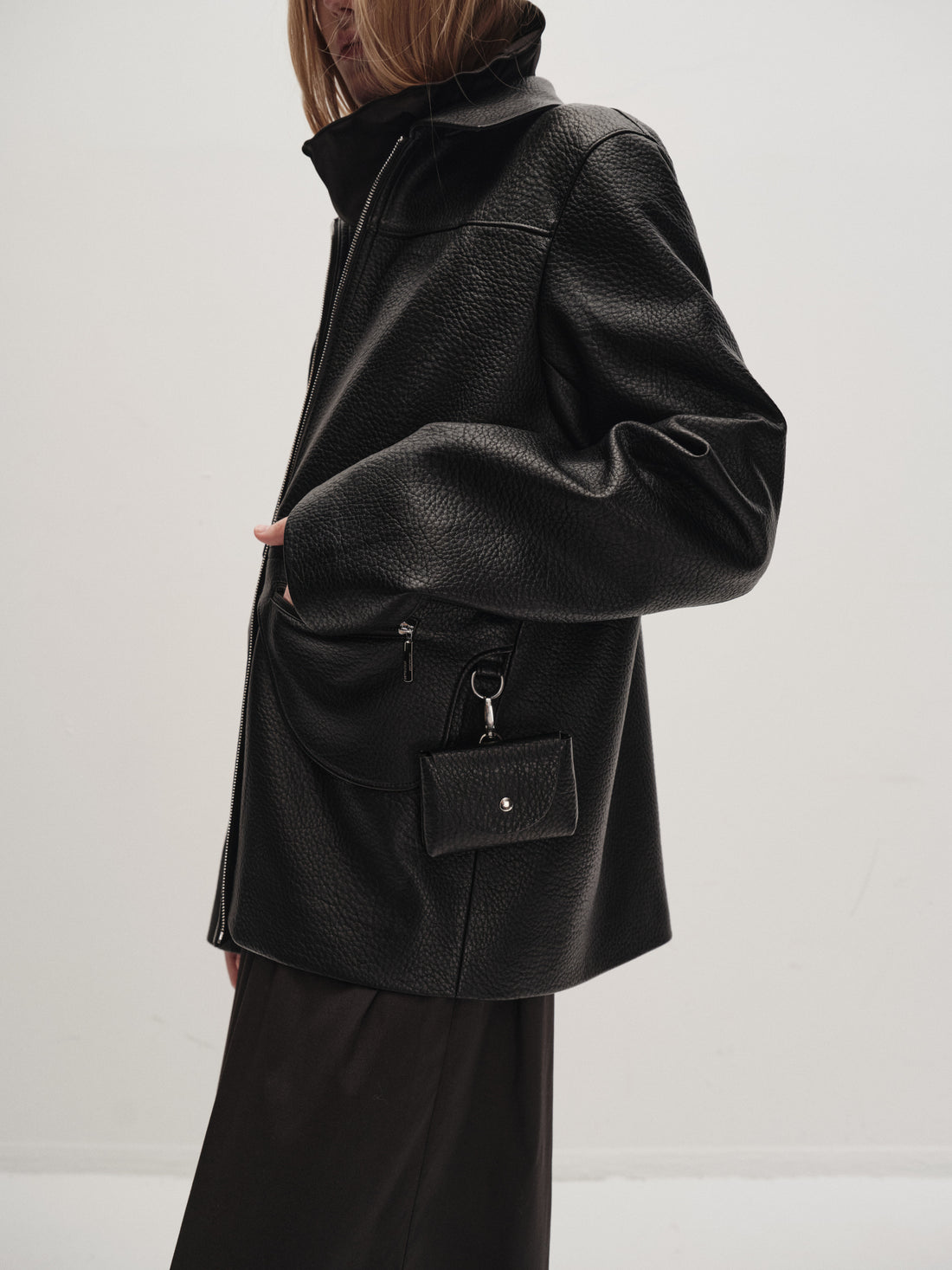 Cosmo midi leather jacket