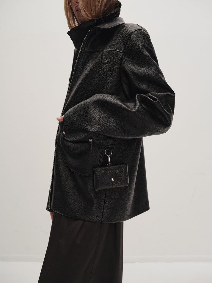 Cosmo midi leather jacket