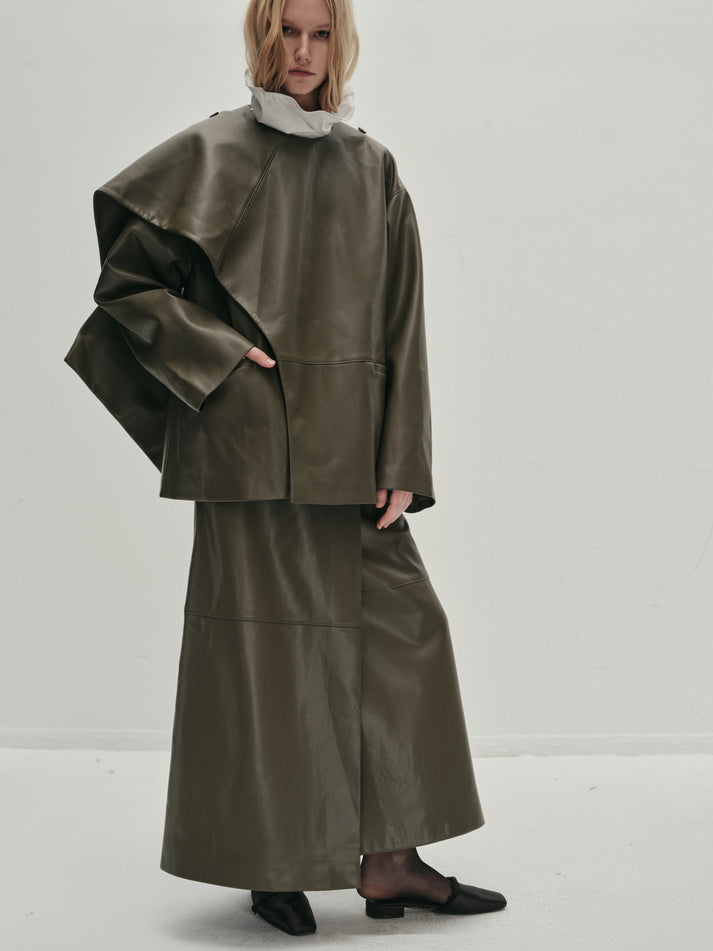 Araki leather skirt
