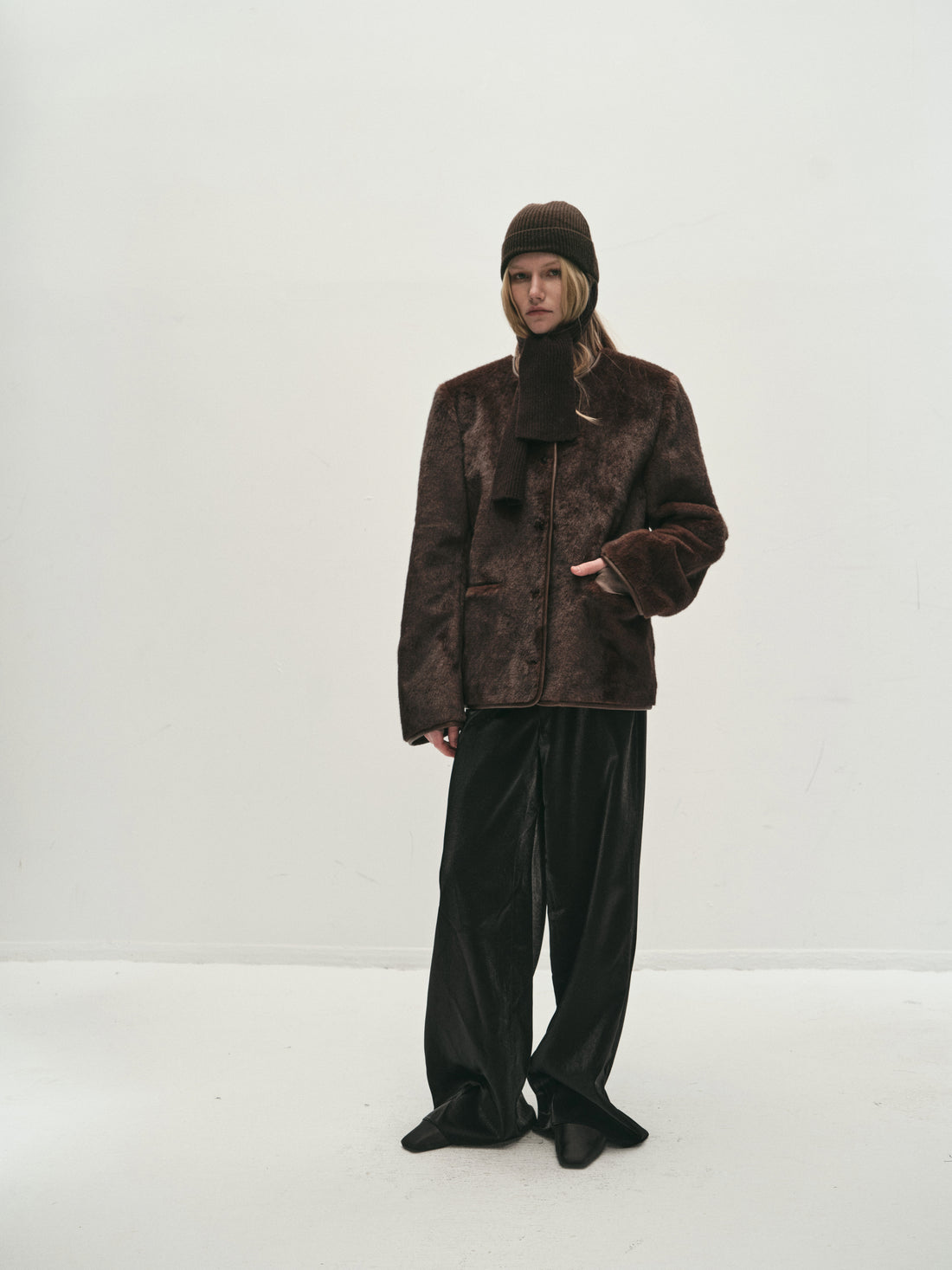 Araki midi fur coat