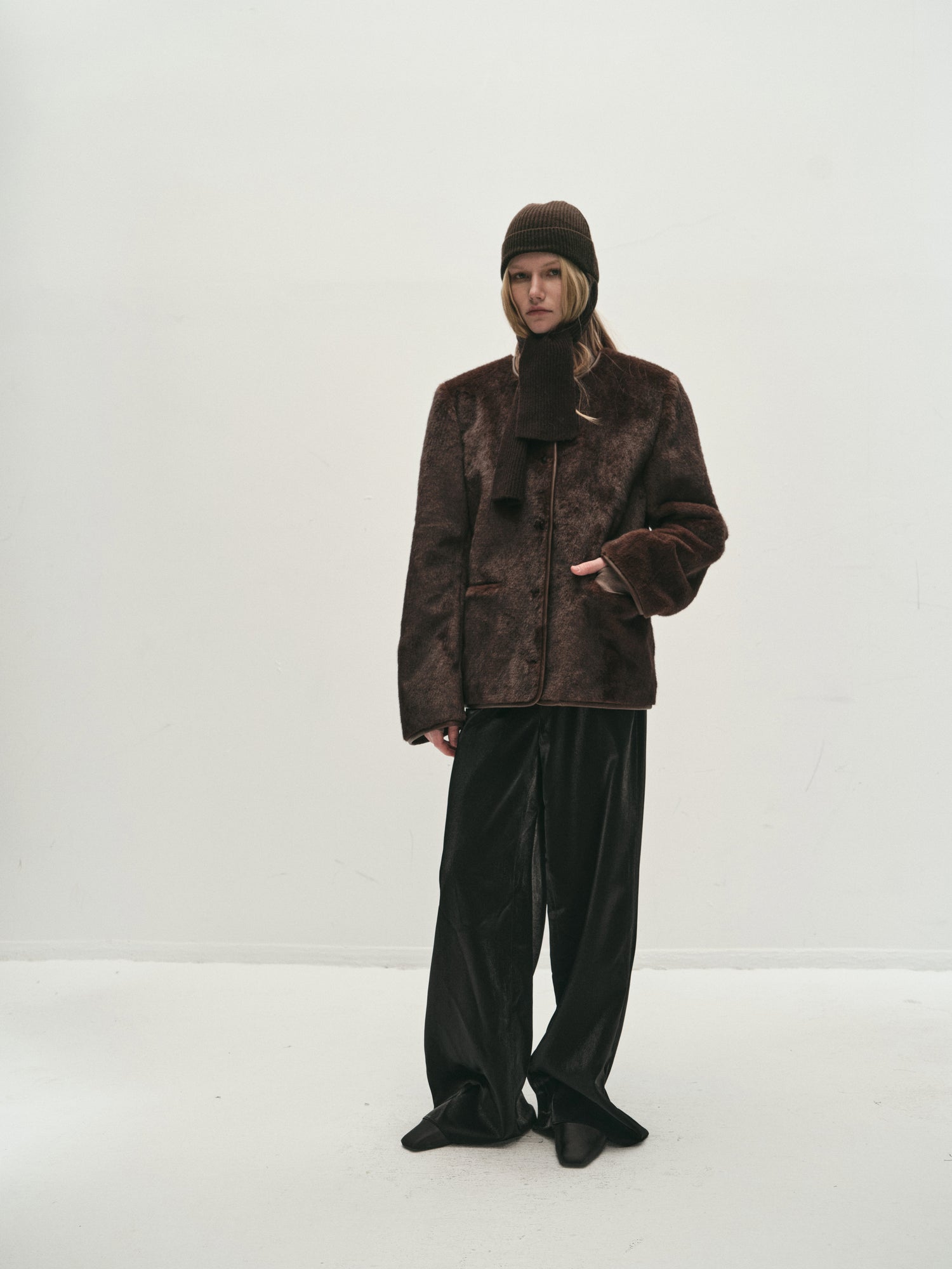 Araki midi fur coat