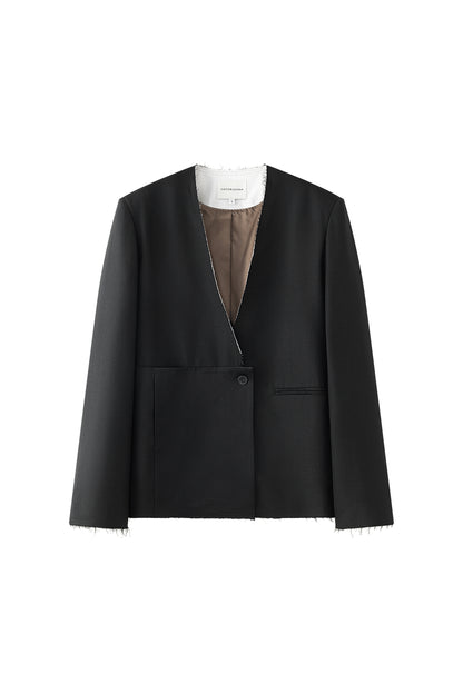Juliet raw edge blazer