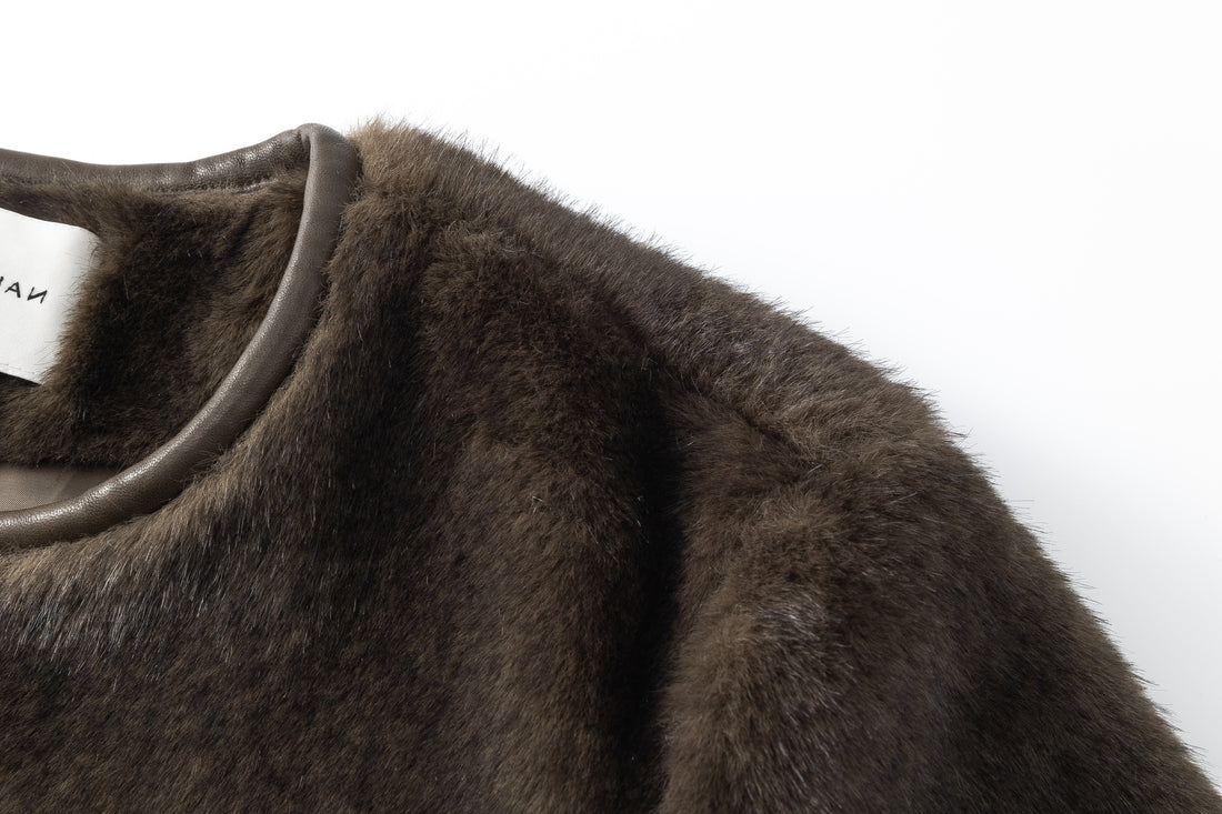 Araki midi fur coat