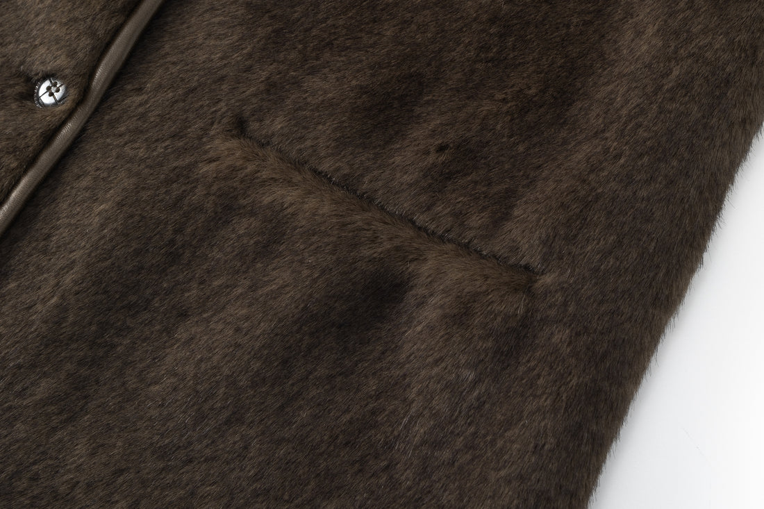 Araki midi fur coat