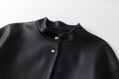 Cosmo long leather jacket