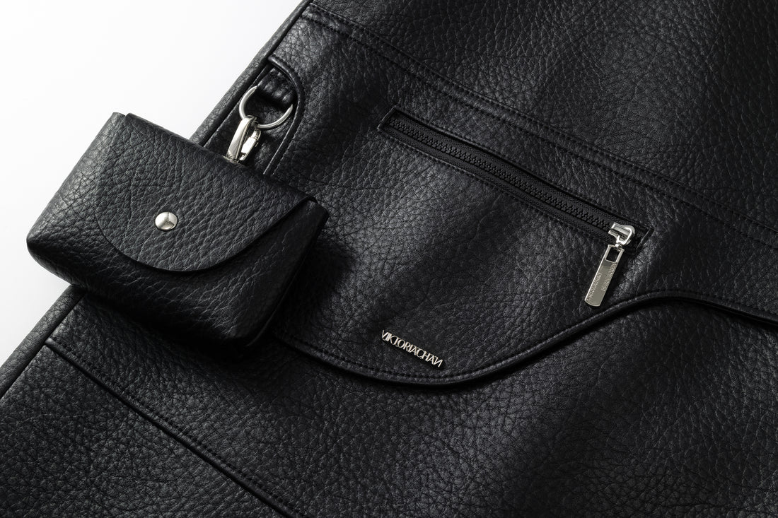 Cosmo long leather jacket