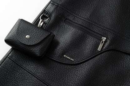 Cosmo long leather jacket