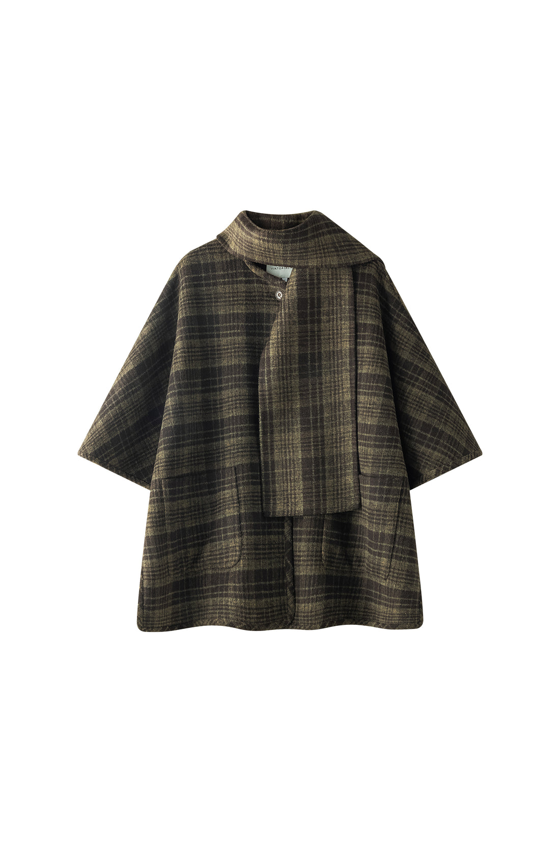 Araki checked cape