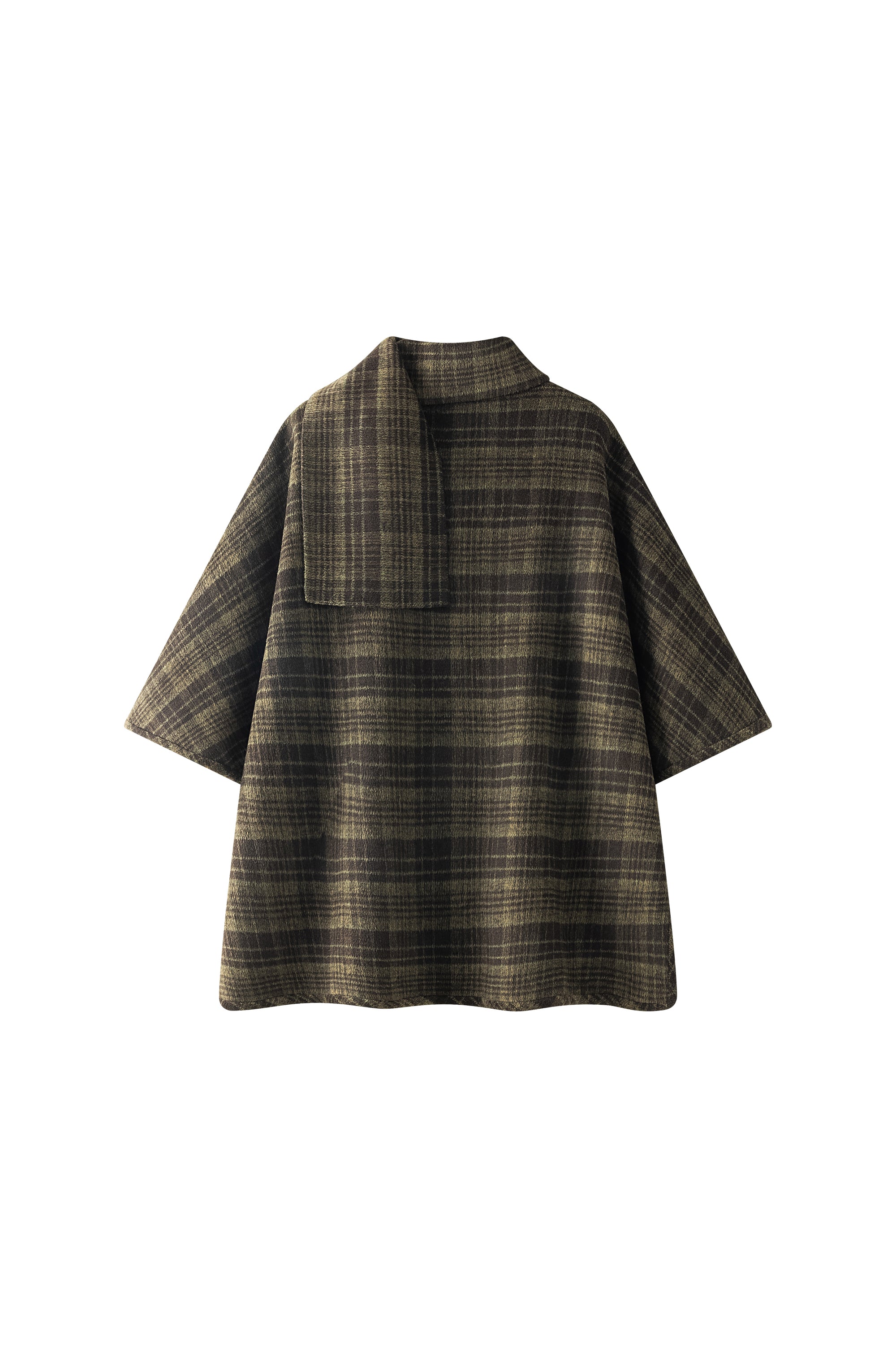 Araki checked cape