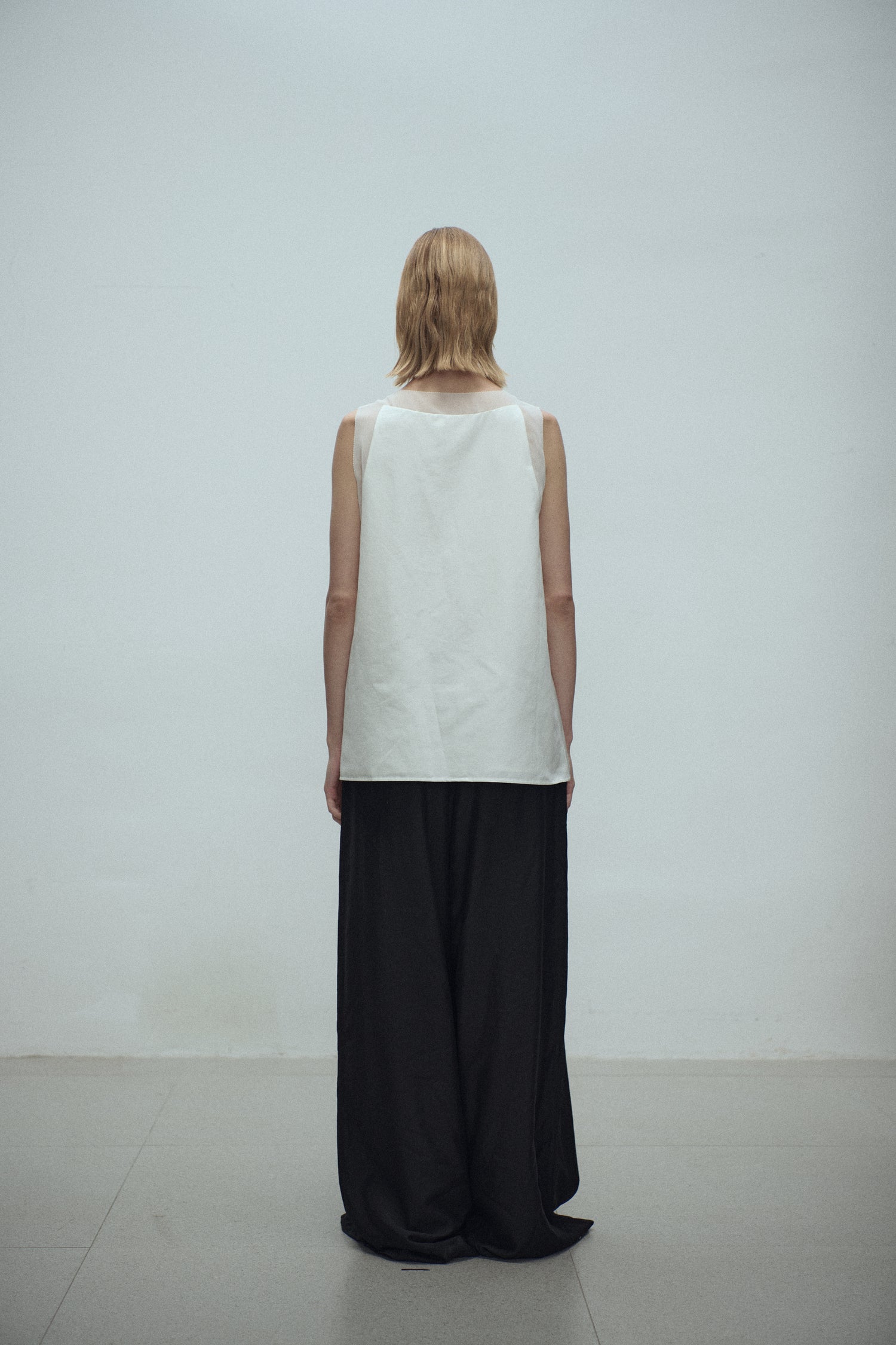 Irene patched silk tank