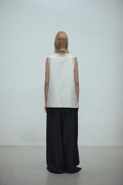 Irene patched silk tank