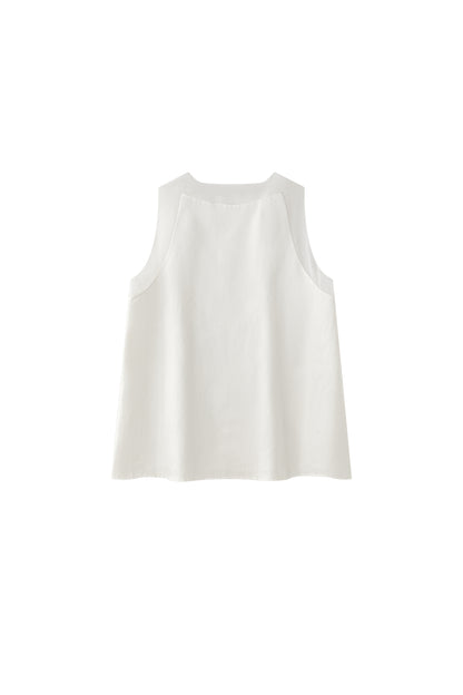 Irene patched silk tank