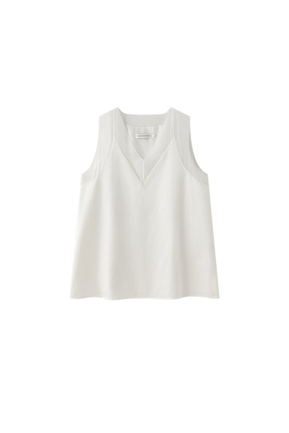 Irene patched silk tank