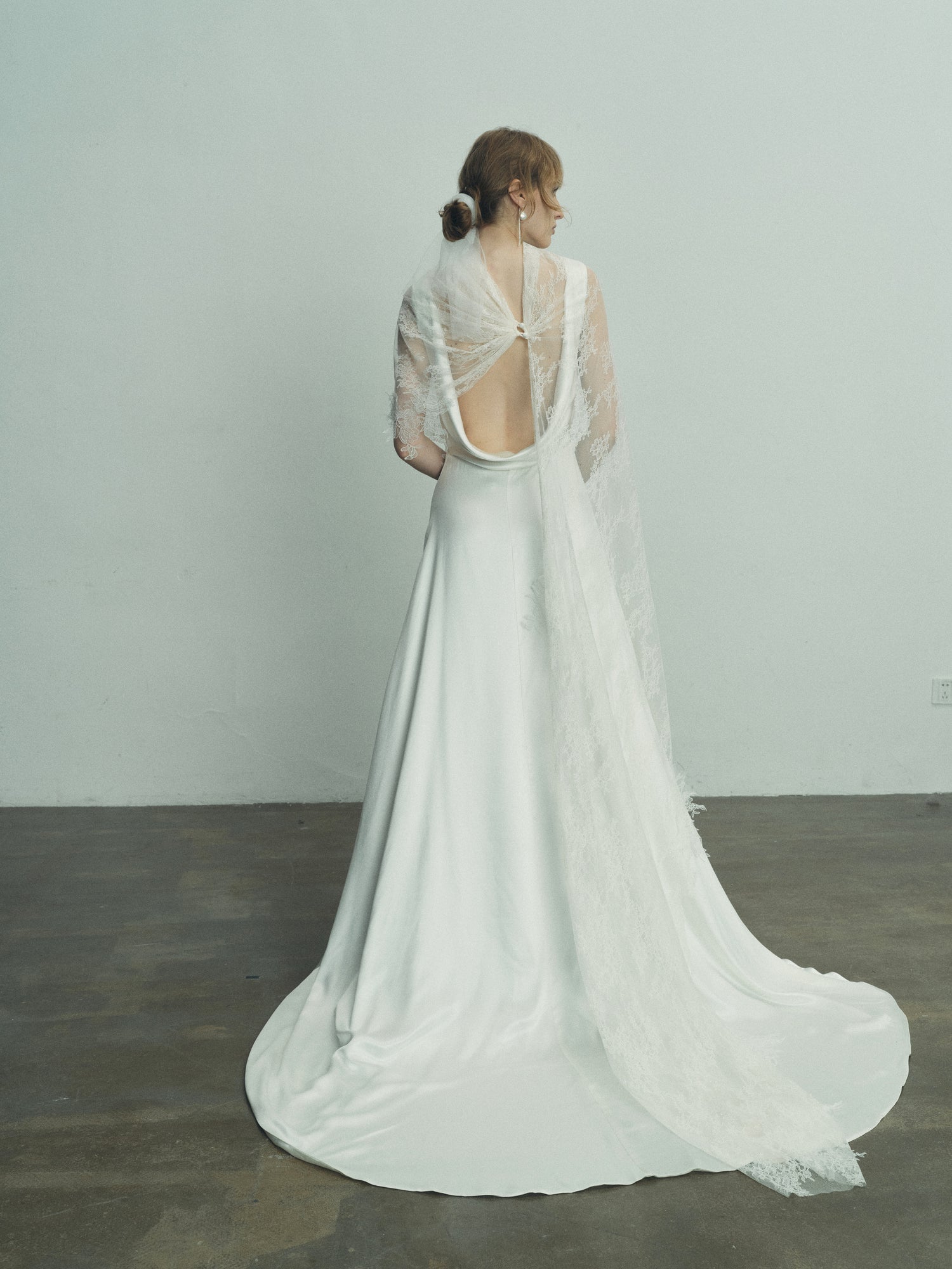 Steffy silk wedding gown