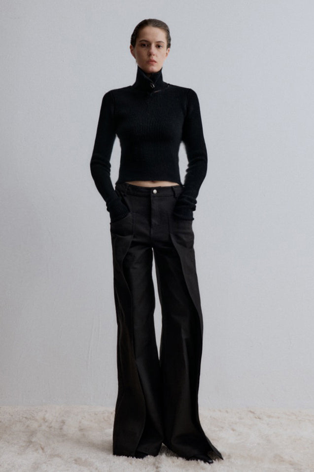 Eloa patched jeans