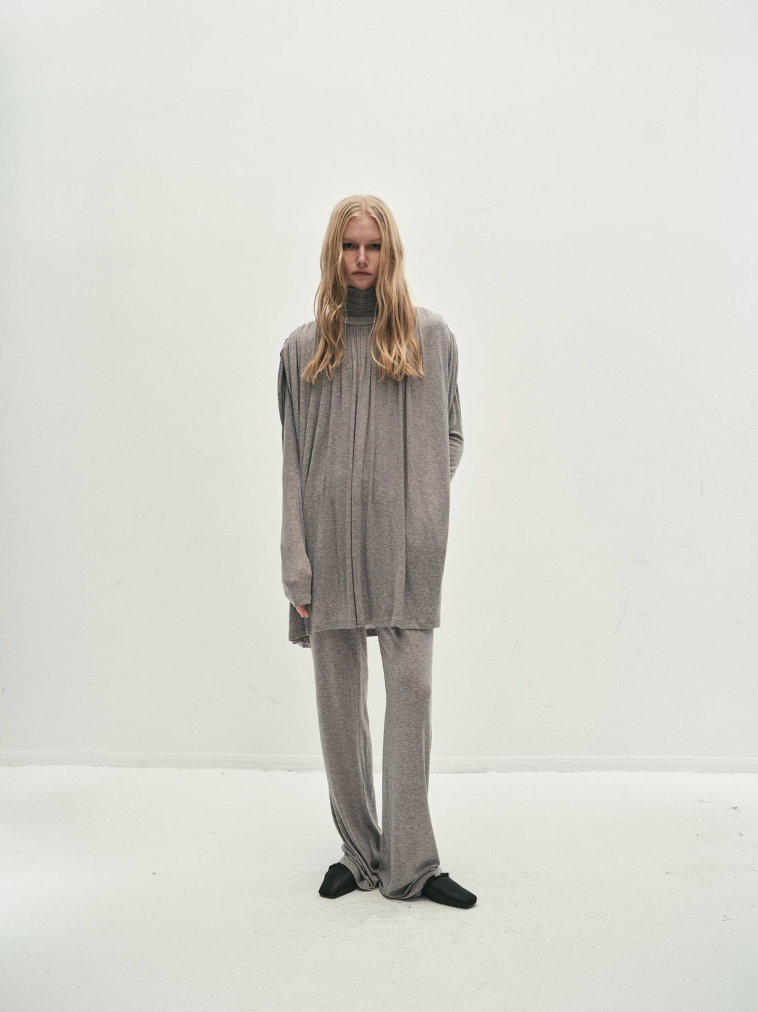 Portia gathered jersey top