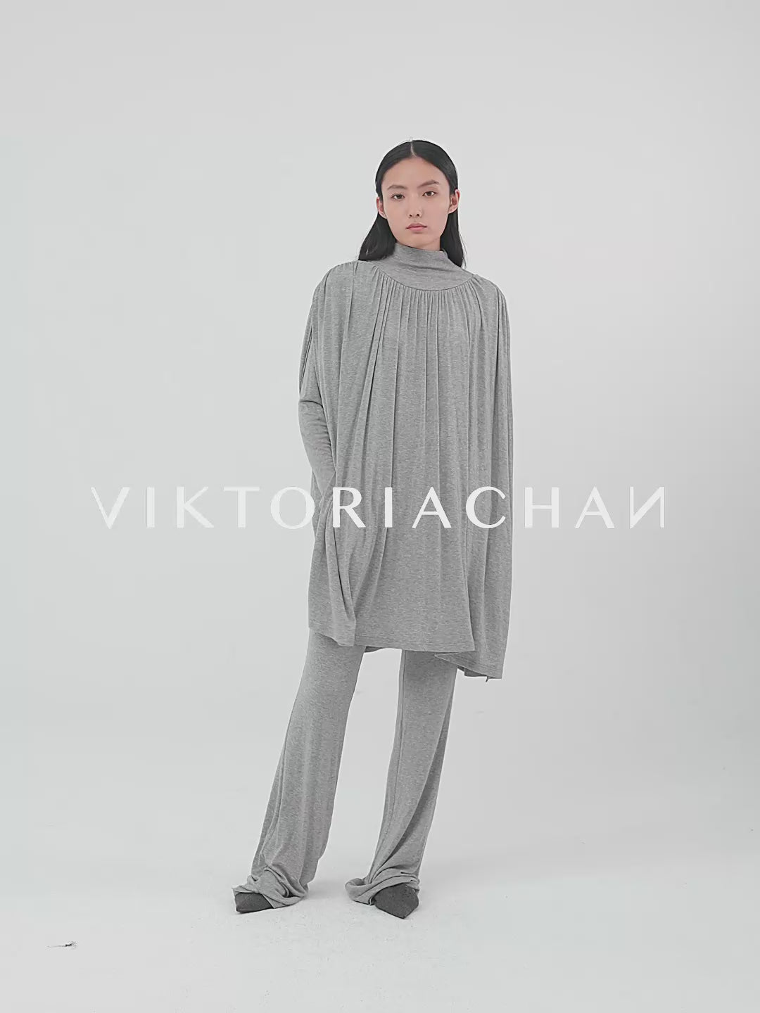 Portia gathered jersey top