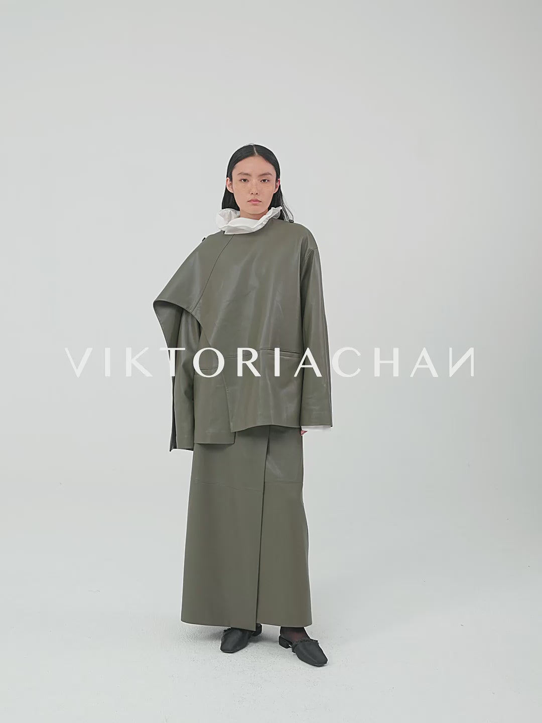 Araki leather skirt