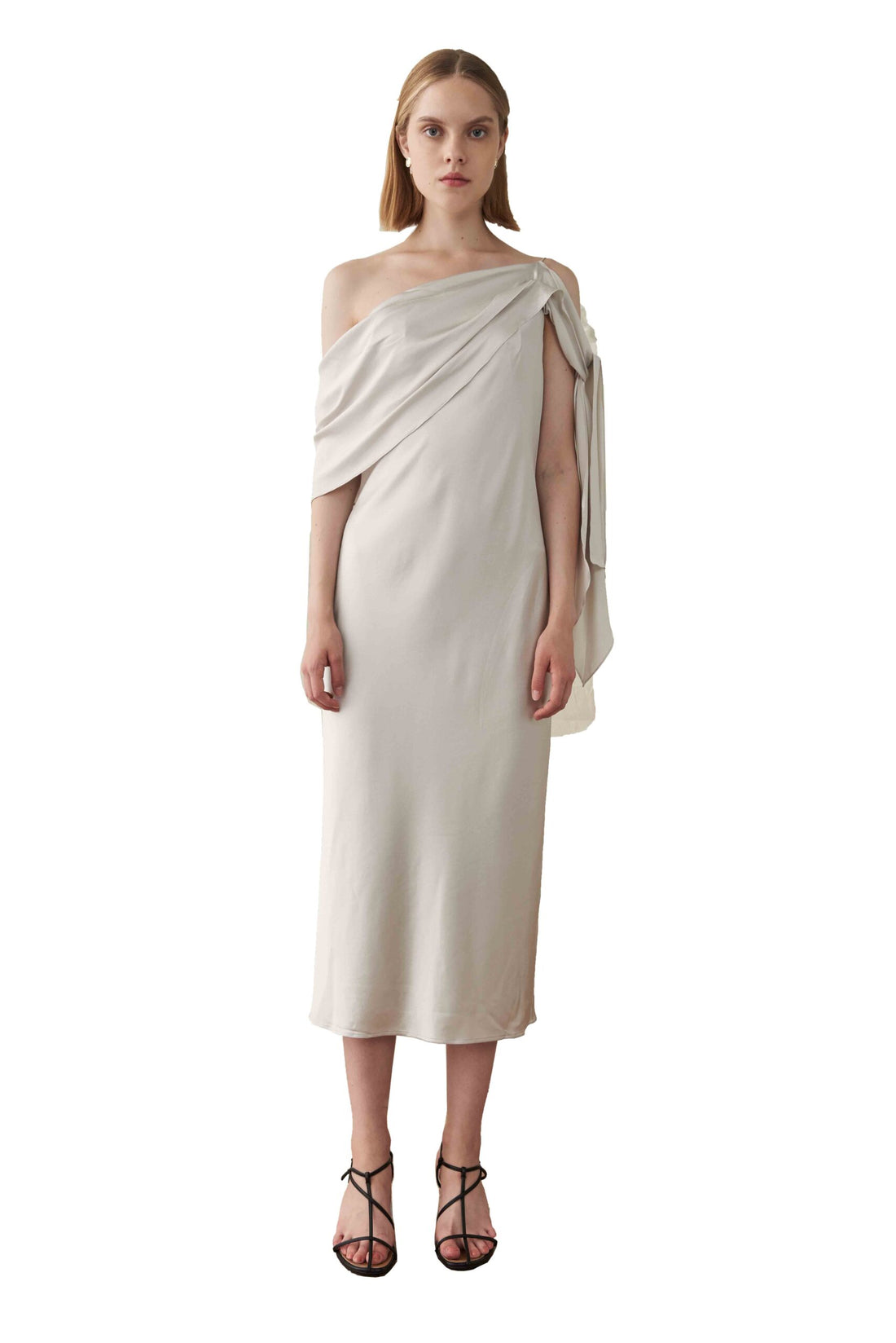 Mira silk draped dress